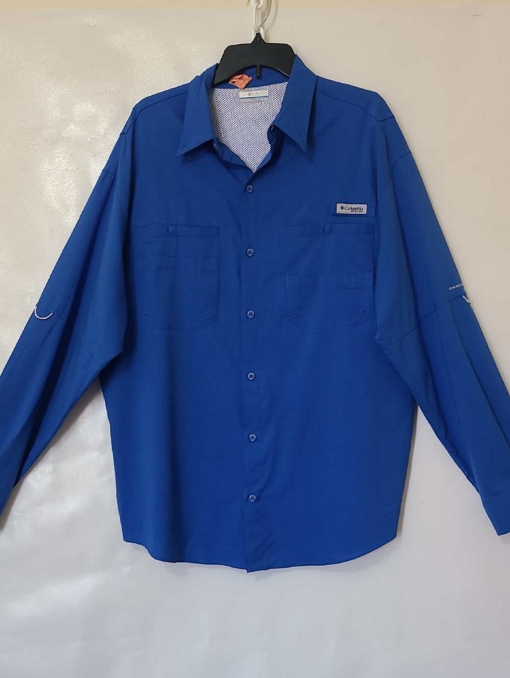 Columbia PFG Men's Casual‎ Button-Down Long Sleeve Shirt Royal Blue - Size XL